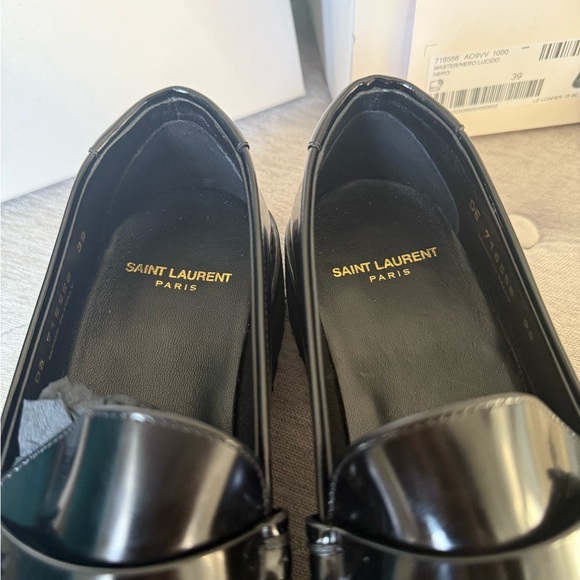 Saint Laurent Black Leather Le Loafer Penny Loafers - Picture 17 of 17